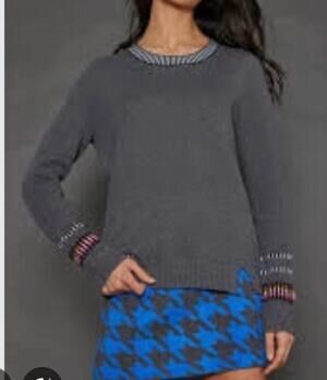 LISA TODD fast track sweater in fog gray XS
